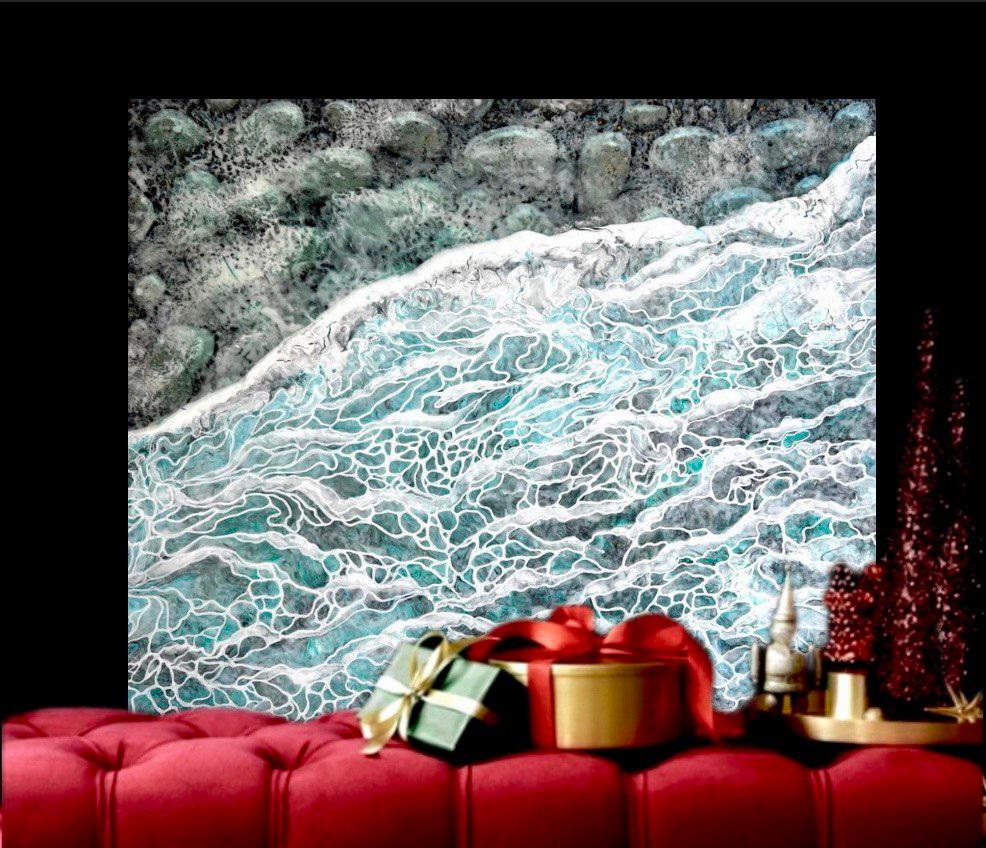 Wave of Renewal // Abstract painting / Sea  / Water / For Sale 8