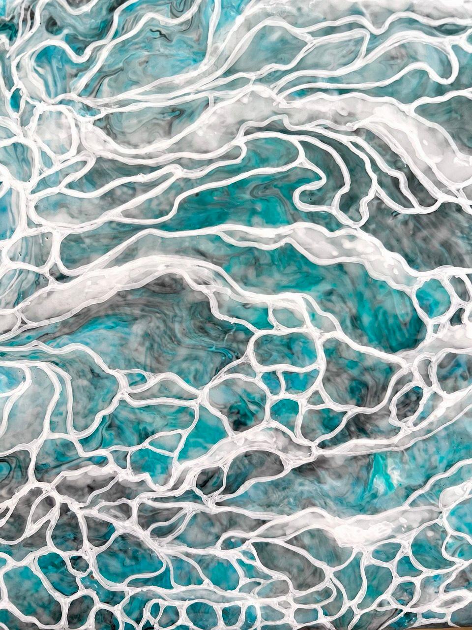 Wave of Renewal // Abstract painting / Sea  / Water / For Sale 4