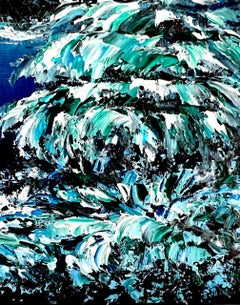 Winter's Fairy Tale / Impressionism /Oil / Winter, Snow, Sky, Northern Lights.