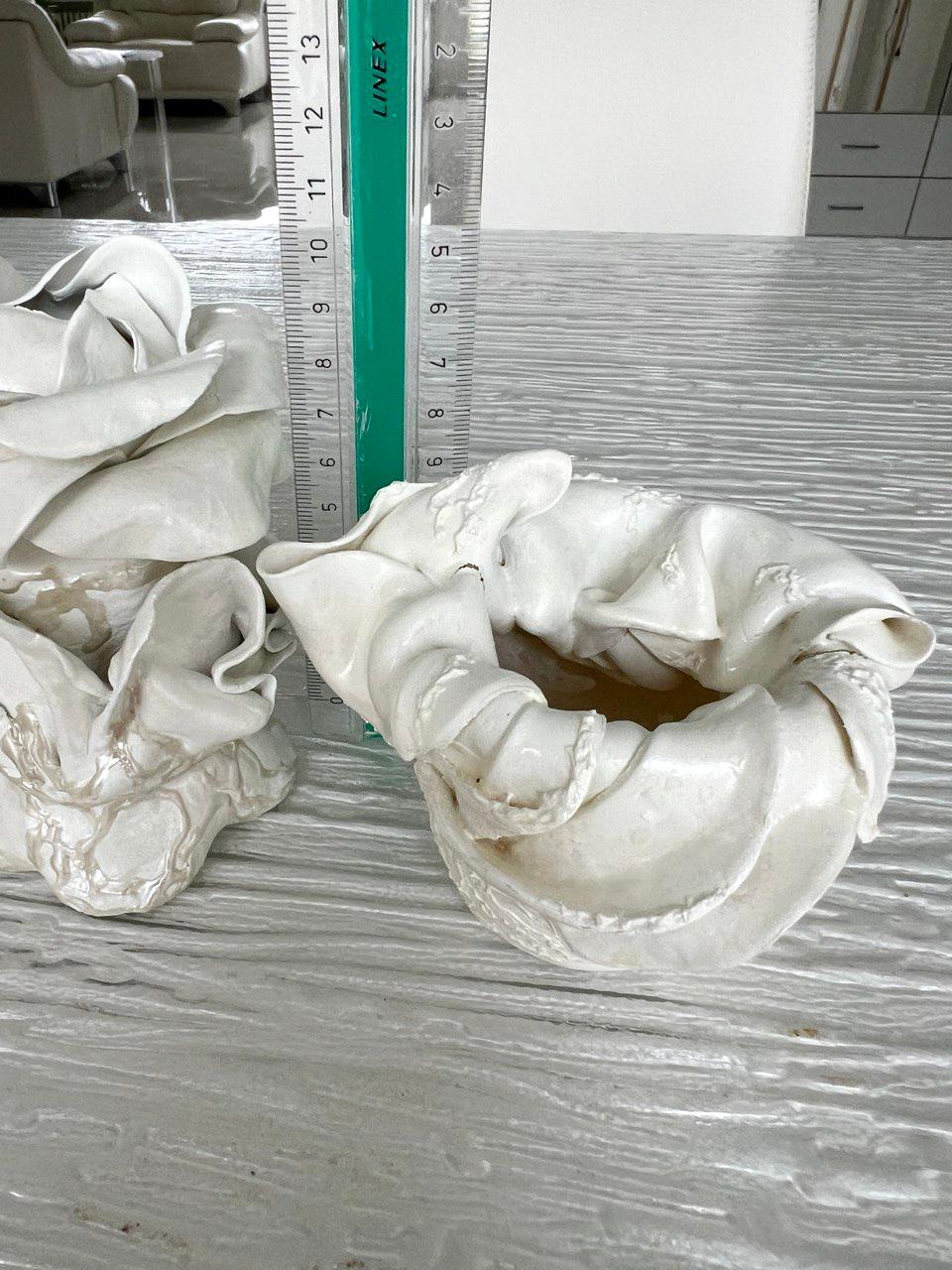  Set of 3 design vases «Faith, Hope, Love». Сeramics/ porcelain, Small sculpture For Sale 6
