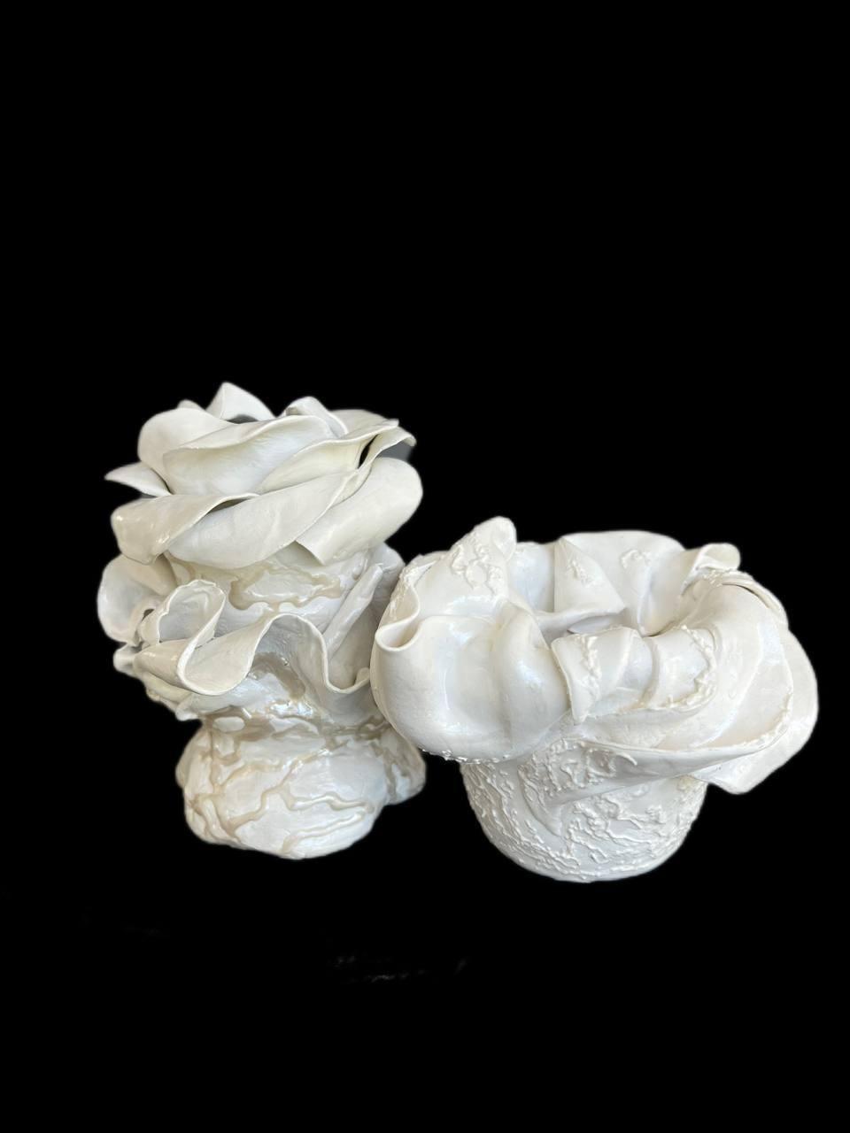  Set of 3 design vases «Faith, Hope, Love». Сeramics/ porcelain, Small sculpture For Sale 4