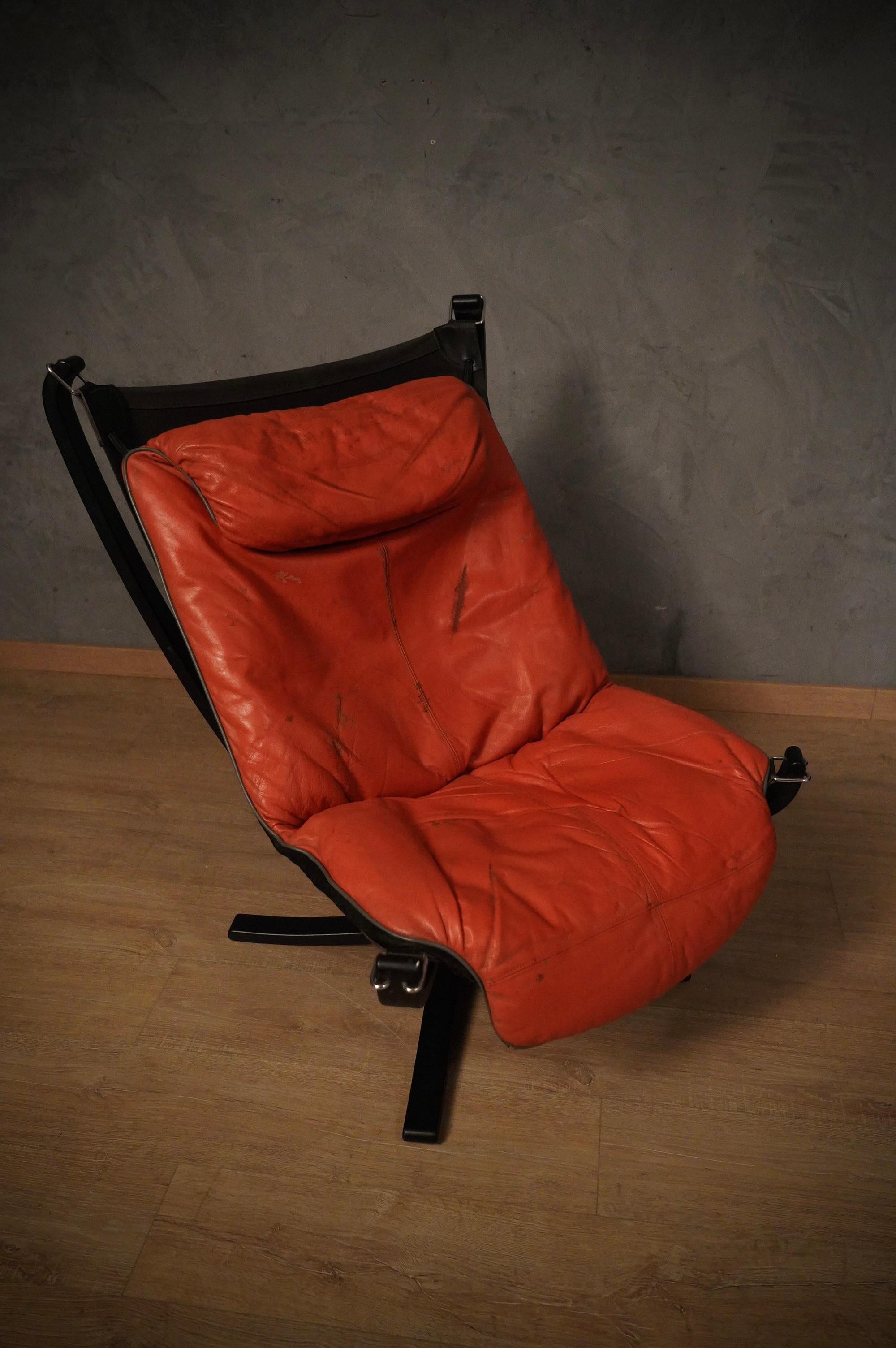Viking by Frau Norway Club Chair Armchairs, 1970 In Good Condition For Sale In Rome, IT