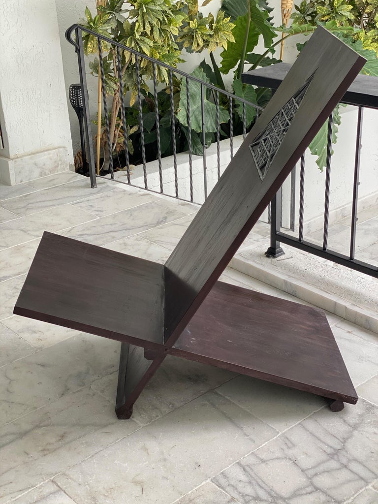 One of a Kind Teak Wood Viking Chair For Sale at 1stDibs viking chair