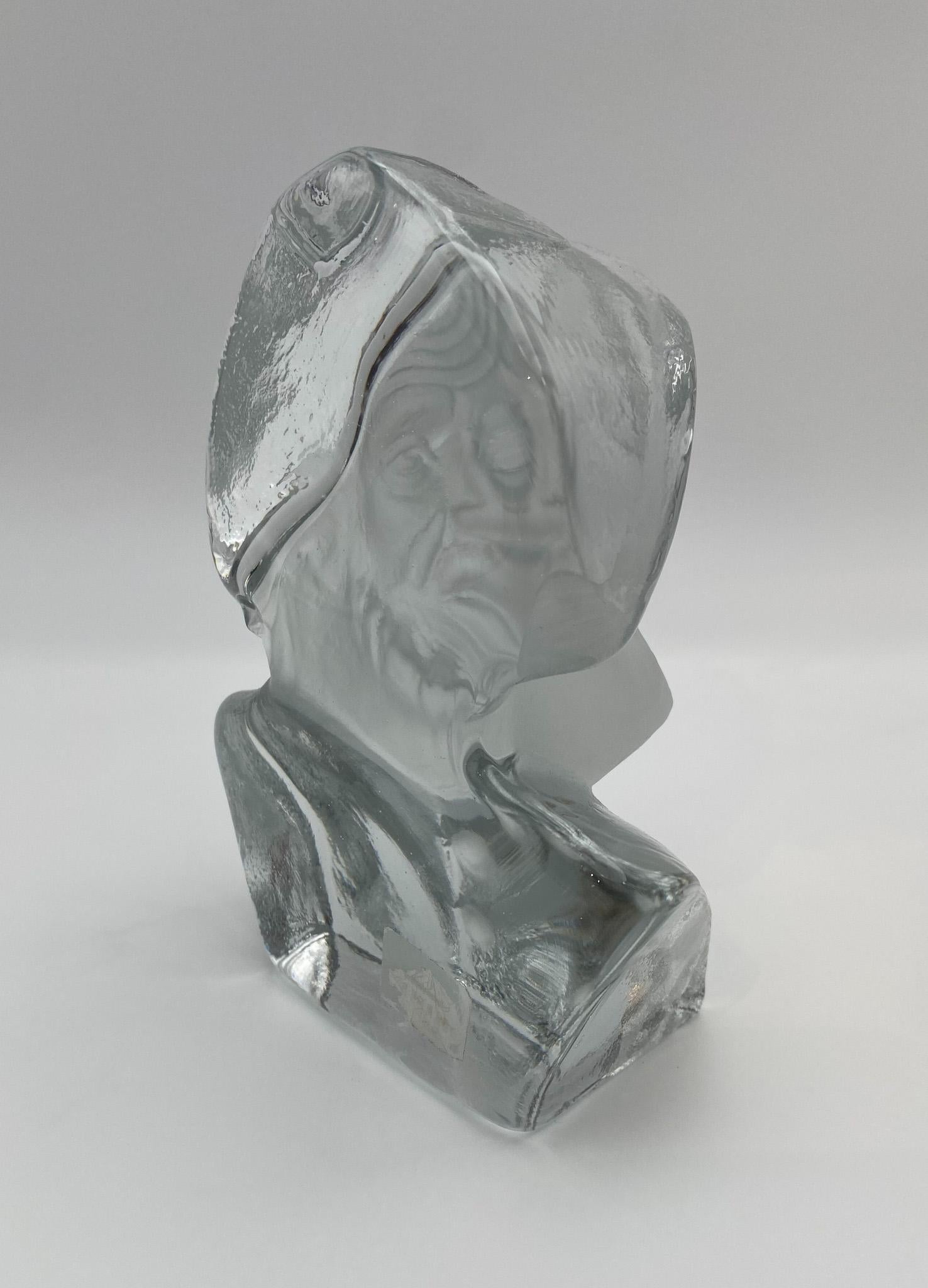 Sculpture de buste de pêcheur Viking en verre, presse-papiers ou serre-livres  États-Unis en vente 4