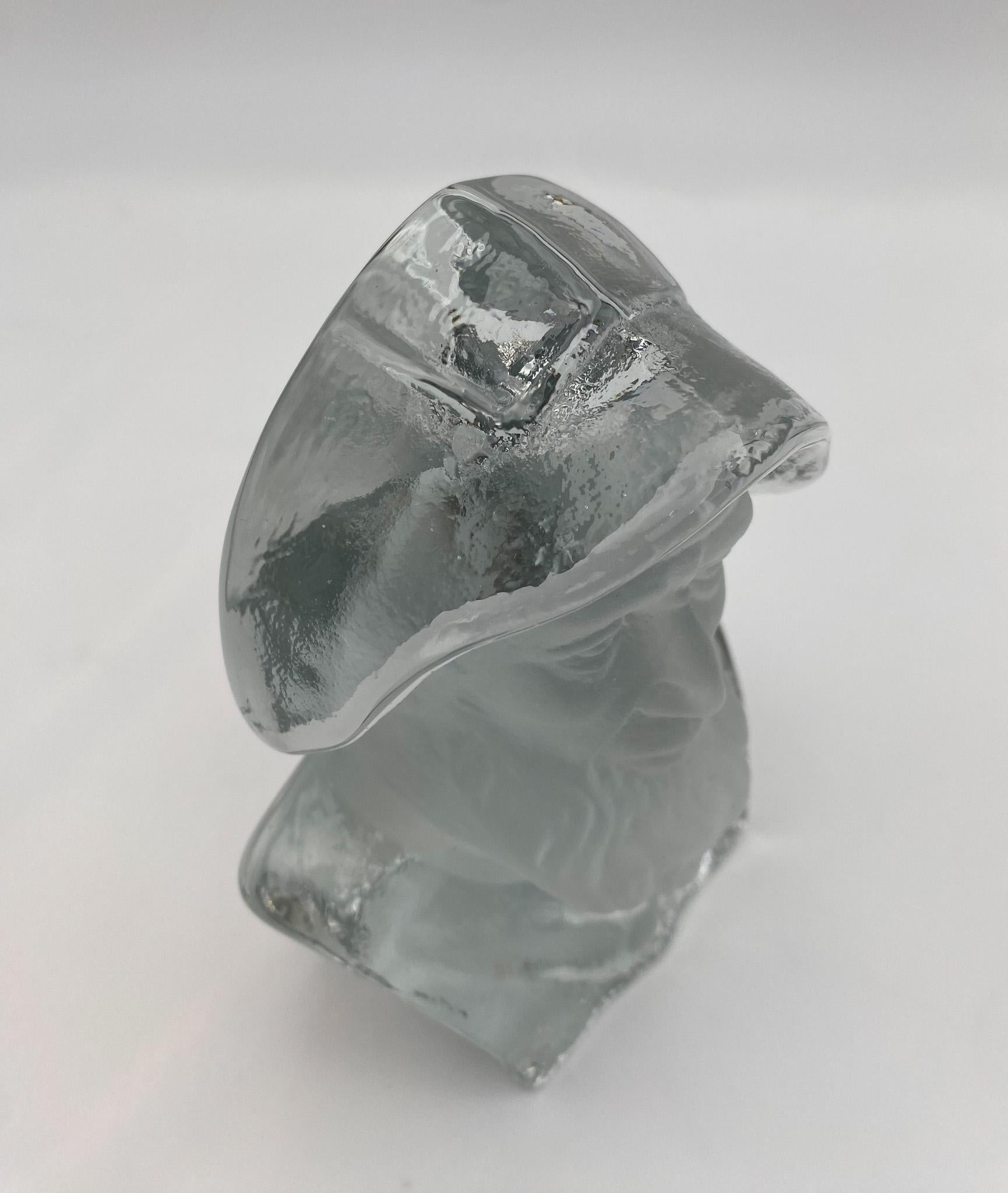 Viking Glass Fischer-Büste-Skulptur, Briefbeschwerer oder Buchstütze, Viking-Glas  Vereinigte Staaten im Angebot 6