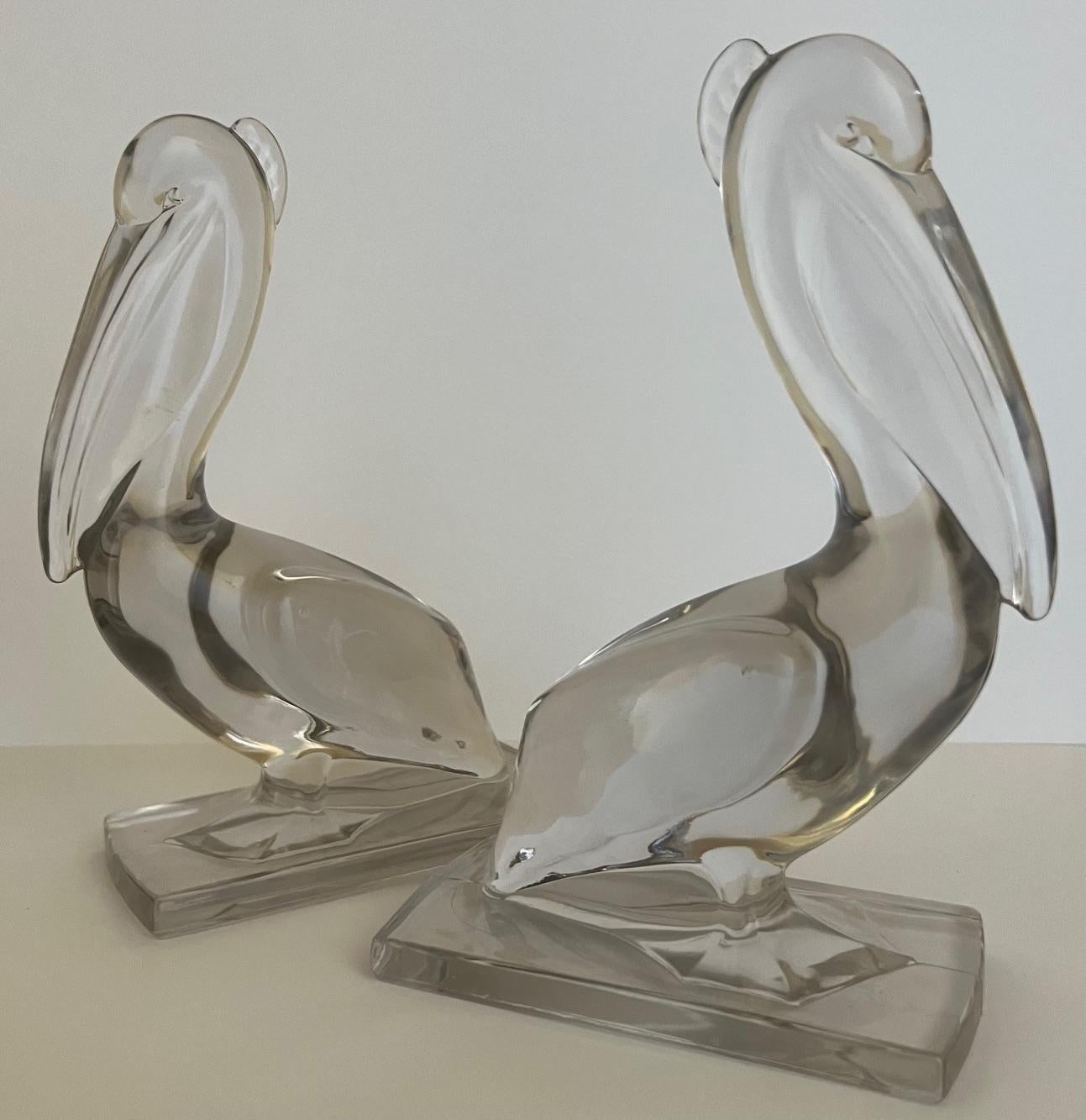 Viking Glass Pelican Bookends, Set of 2 7