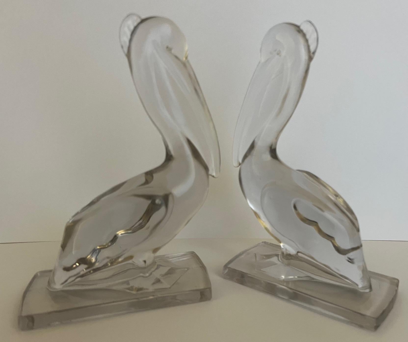 Viking Glass Pelican Bookends, Set of 2 8