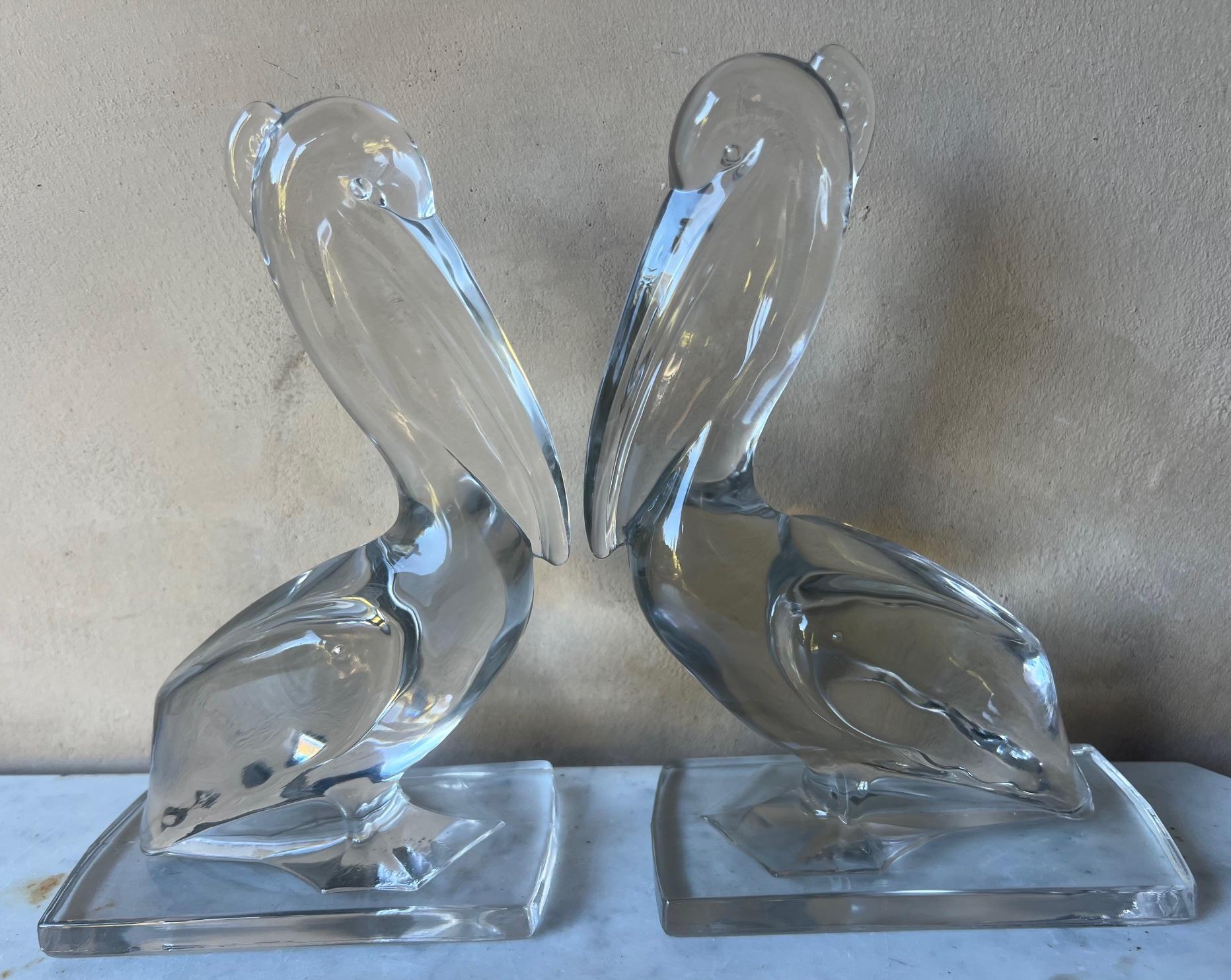 Viking Glass Pelican Bookends, Set of 2 9