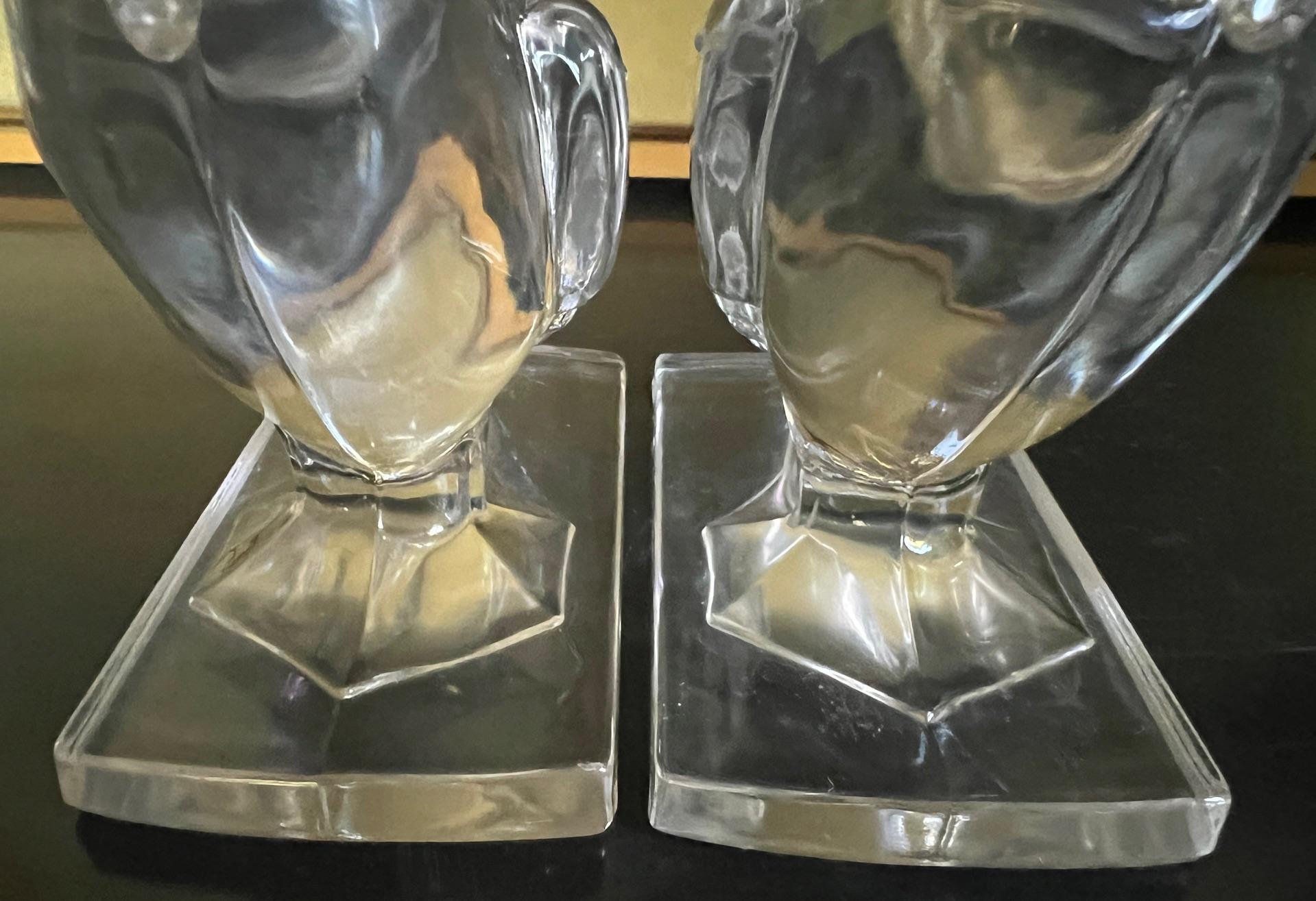 Art Glass Viking Glass Pelican Bookends, Set of 2
