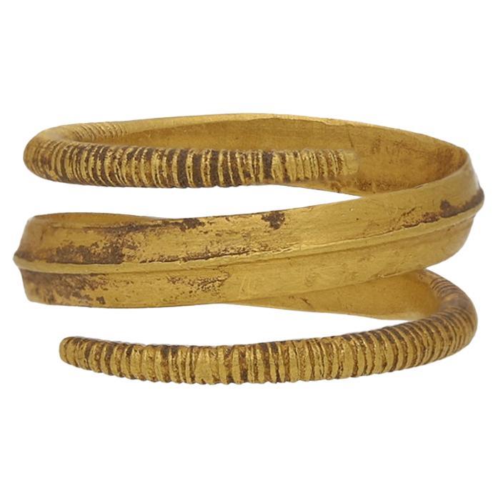 Viking gold coiled ring, circa 9th-11th century AD.
