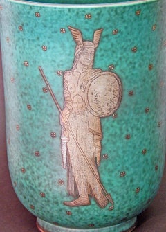"Viking Princess, " Large and Exceptional Art Deco Vase by Kåge for Gustavsberg