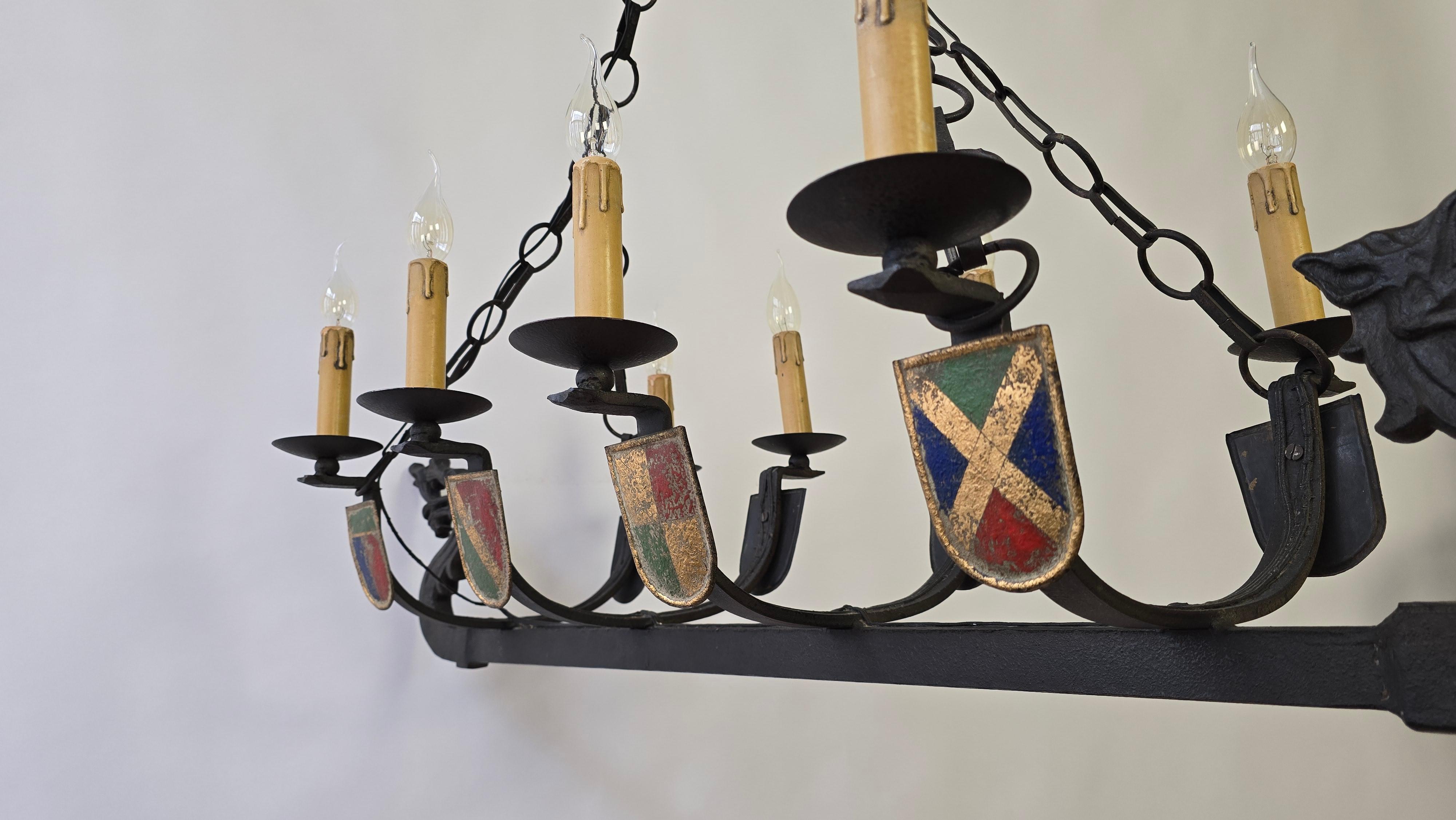Viking Ship Dragon Boat Chandelier For Sale 5