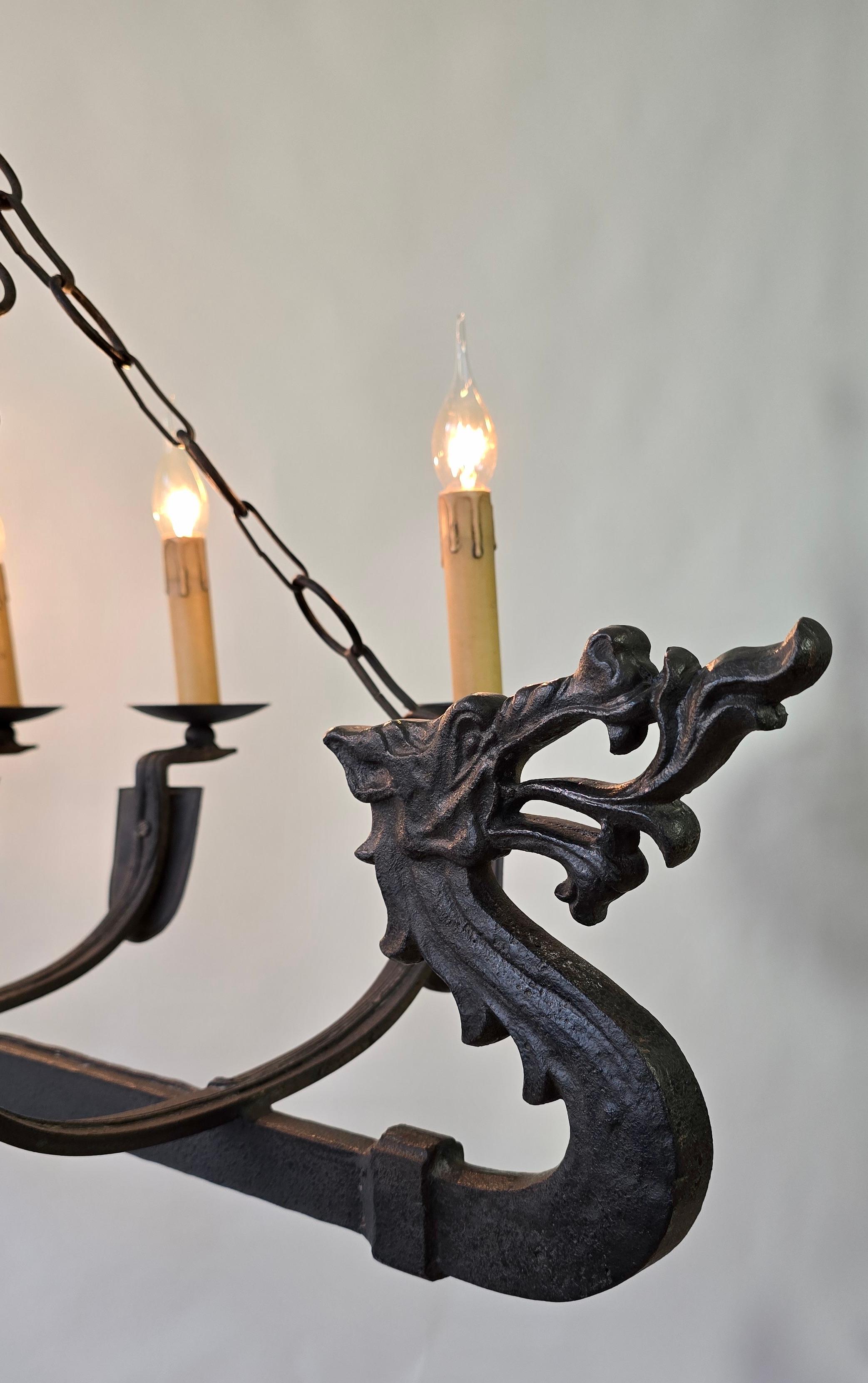 Viking Ship Dragon Boat Chandelier For Sale 7