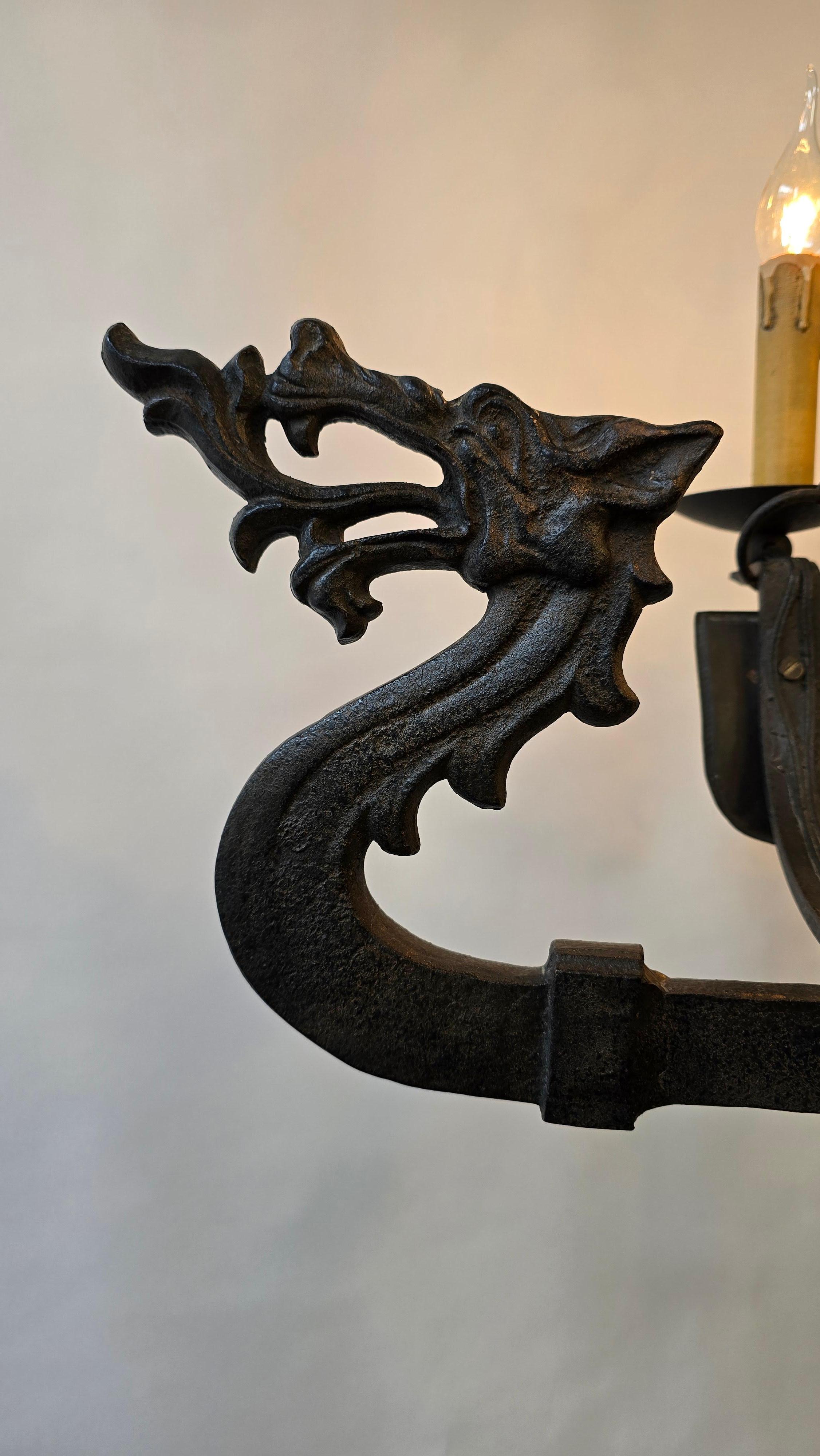 Viking Ship Dragon Boat Chandelier For Sale 9