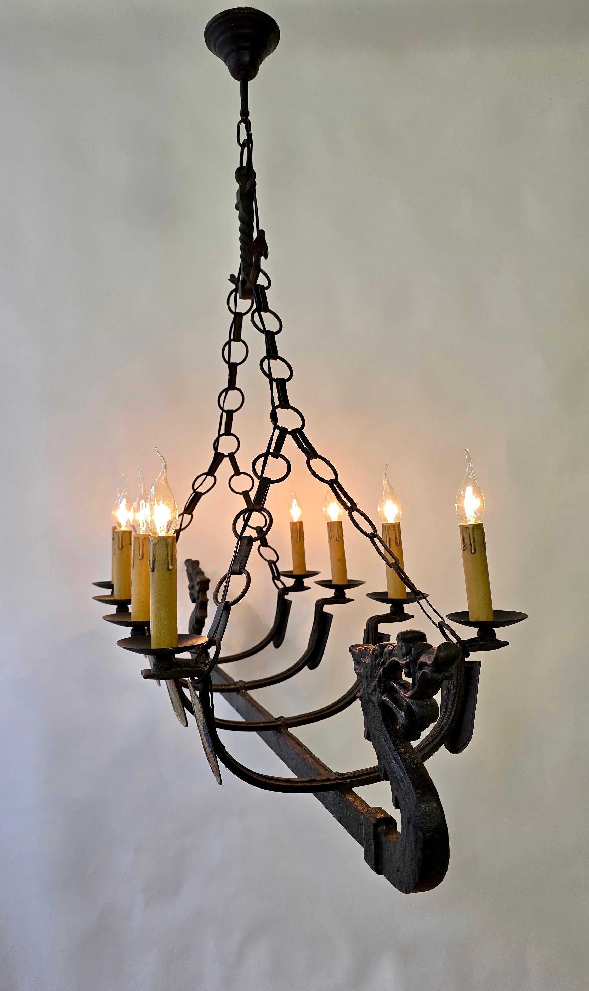 Viking Ship Dragon Boat Chandelier For Sale 1