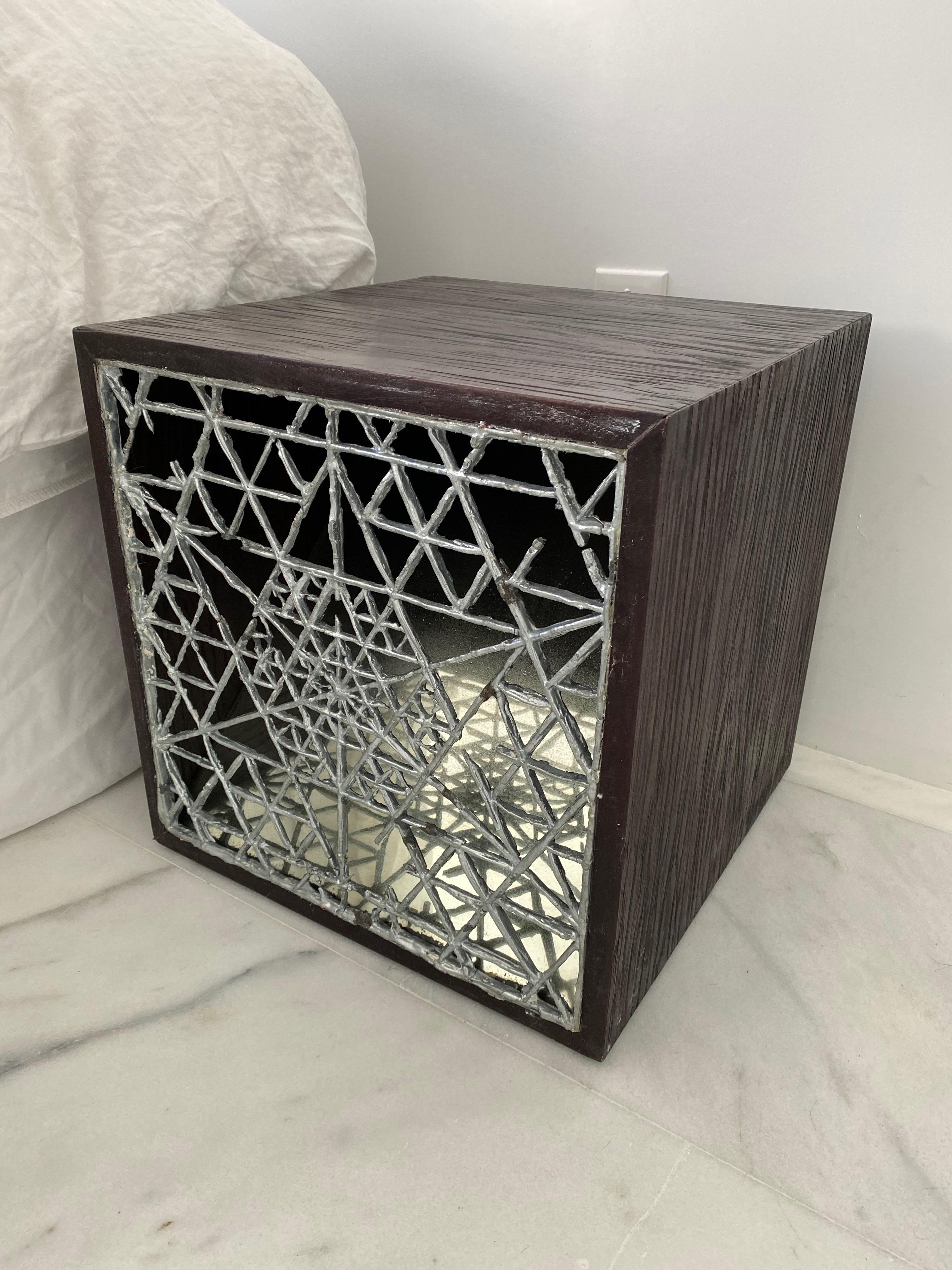 One of a Kind Viking geometry Side Table In New Condition For Sale In Coral Gables, FL
