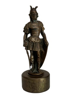 Viking Soldier Decorative Bronze Statue Sculpture, Vienna Austria 1950s
