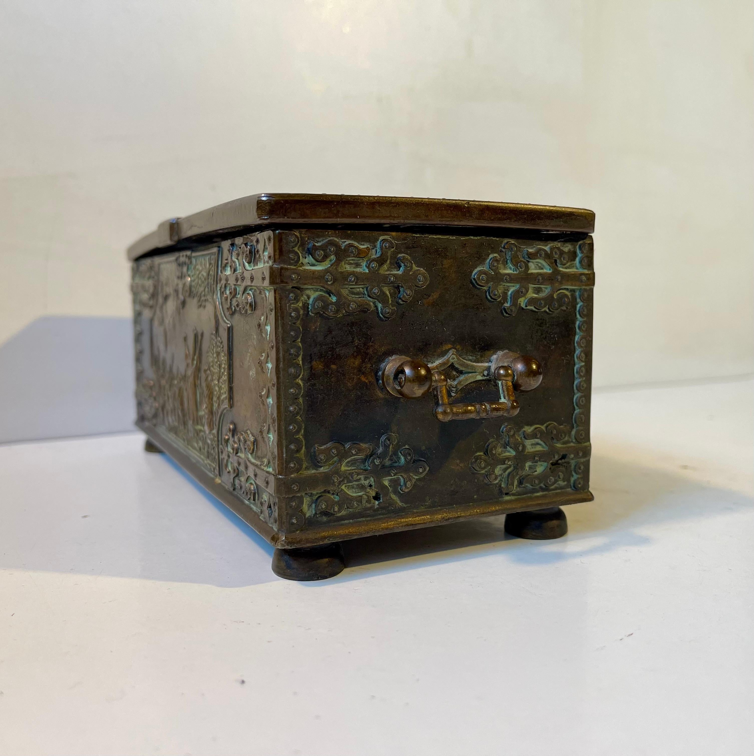 Cast Viking Treasure Chest in Bronze by Edward Aagaard, 1950s