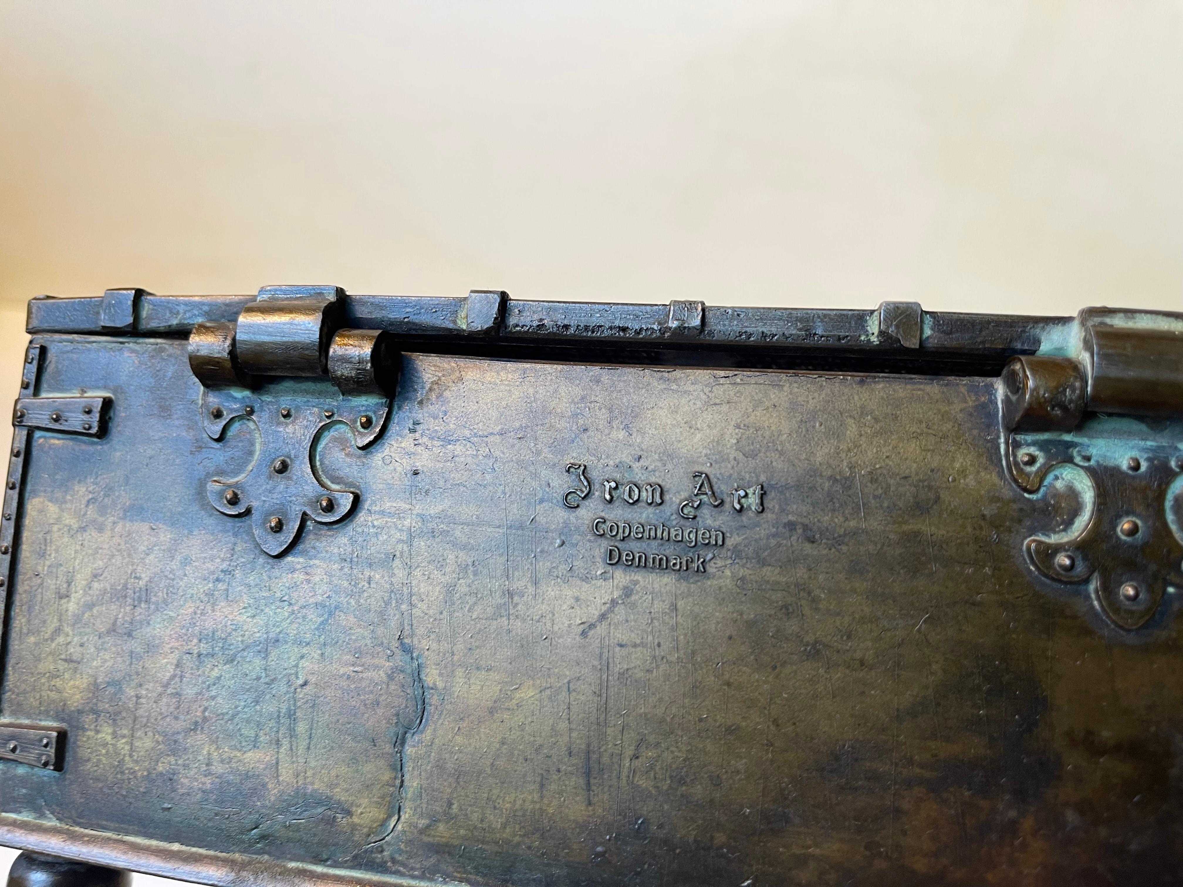 Viking Treasure Chest in Bronze by Edward Aagaard, 1950s 1