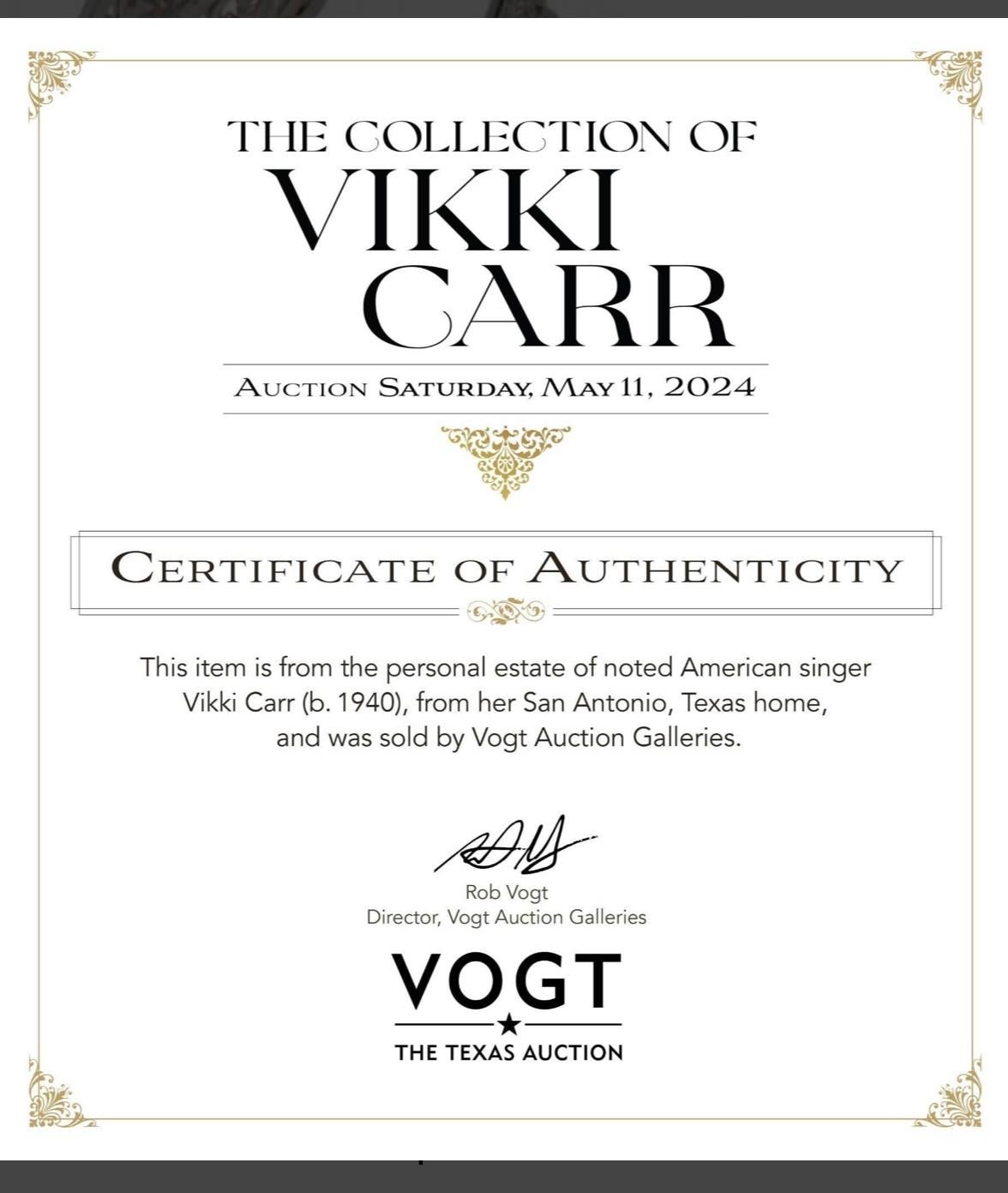 Vikki Carrs Estate Modernist Emerald Diamond Ring 18 Karat Gold Zertifikat Auth. im Angebot 10