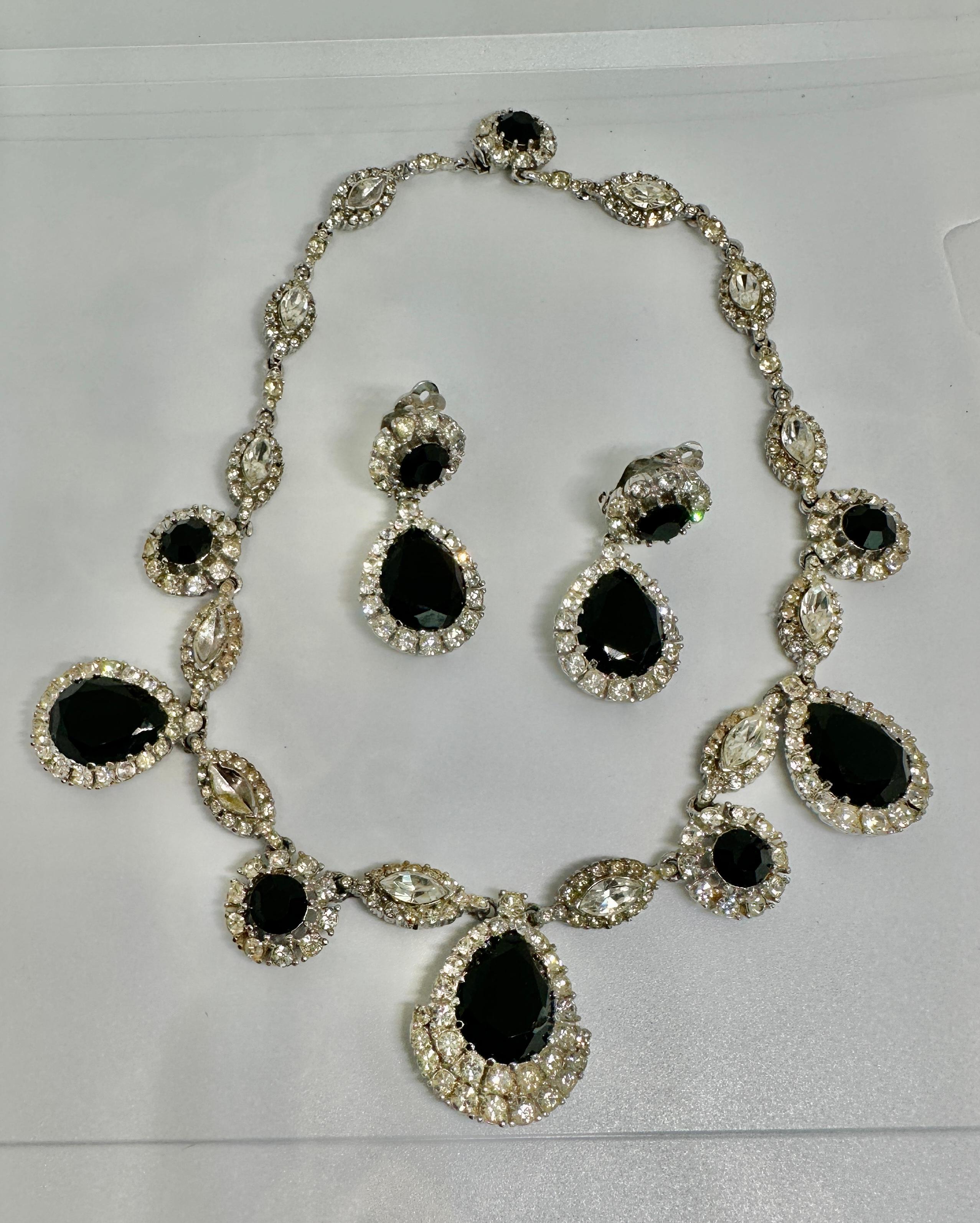 Contemporary Vikki Carr Necklace Earrings Worn To George Bush State Dinner White House Ciner For Sale