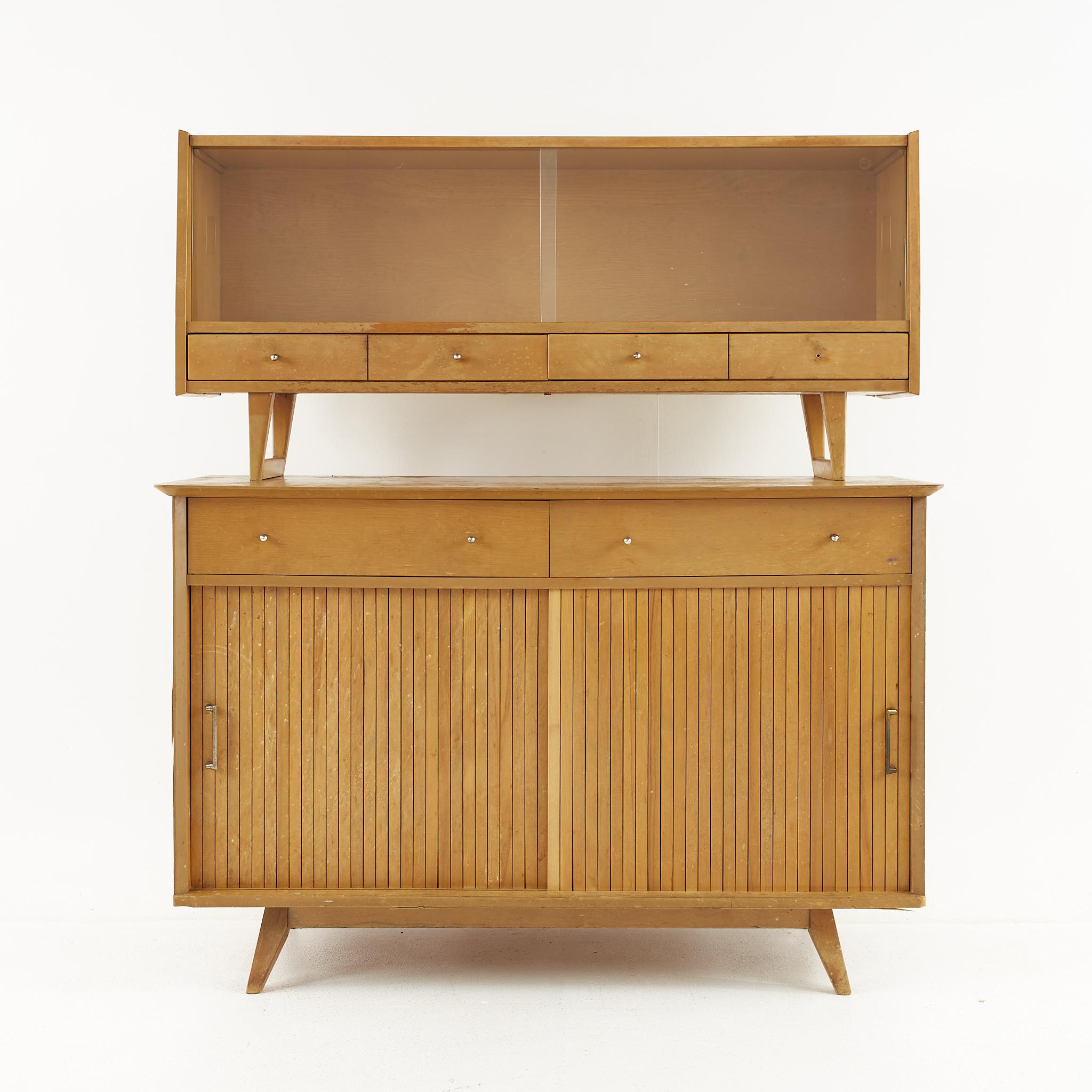 Viko Baumritter mid century buffet and hutch

The buffet measures: 50.25 wide x 19.25 deep x 33 inches high
The hutch measures: 50 wide x 13 deep x 23.75 inches high

All pieces of furniture can be had in what we call restored vintage