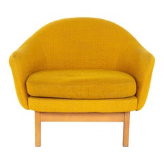 Loungesessel aus gepolstertem Nussbaumholz, Mid-Century, von Viko Baumritter