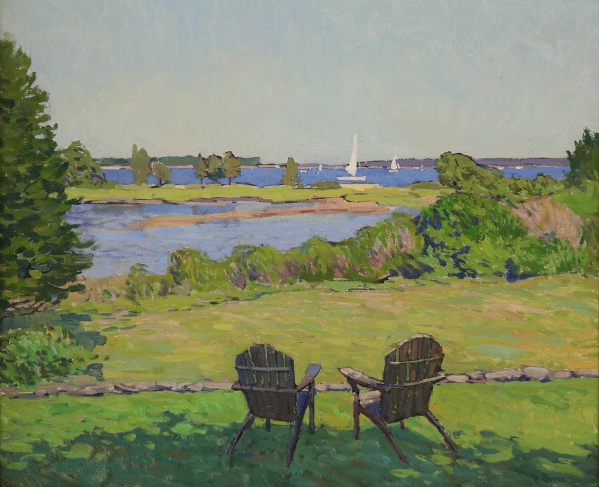 Still-Life Painting di Viktor Butko - Vista su Bay Haven