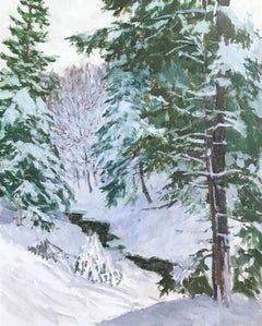 Neige fraîche (matin après une chute de neige) - 2023 paysage impressionniste en plein air