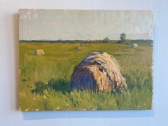 "Haystack" - Oil painting, Sagaponack Farm in the Hamptons, after Claude Monet