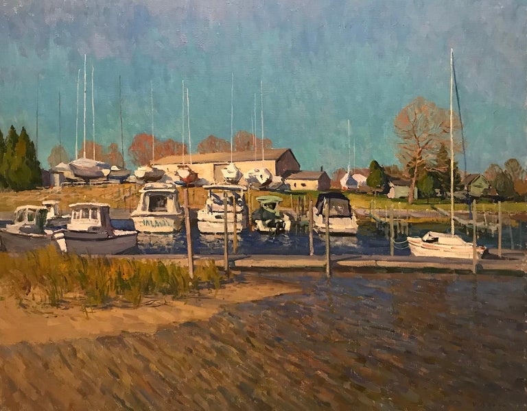 Viktor Butko Still-Life Painting - Islander Boatyard