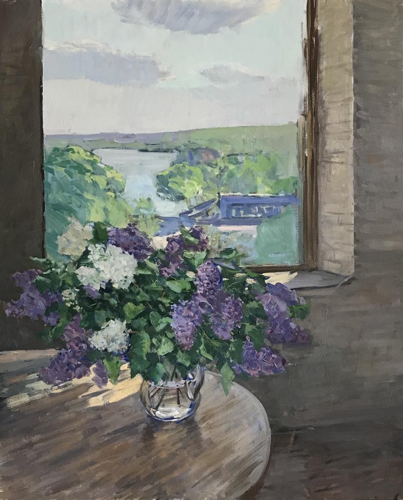 Still-Life Painting di Viktor Butko - Lillà