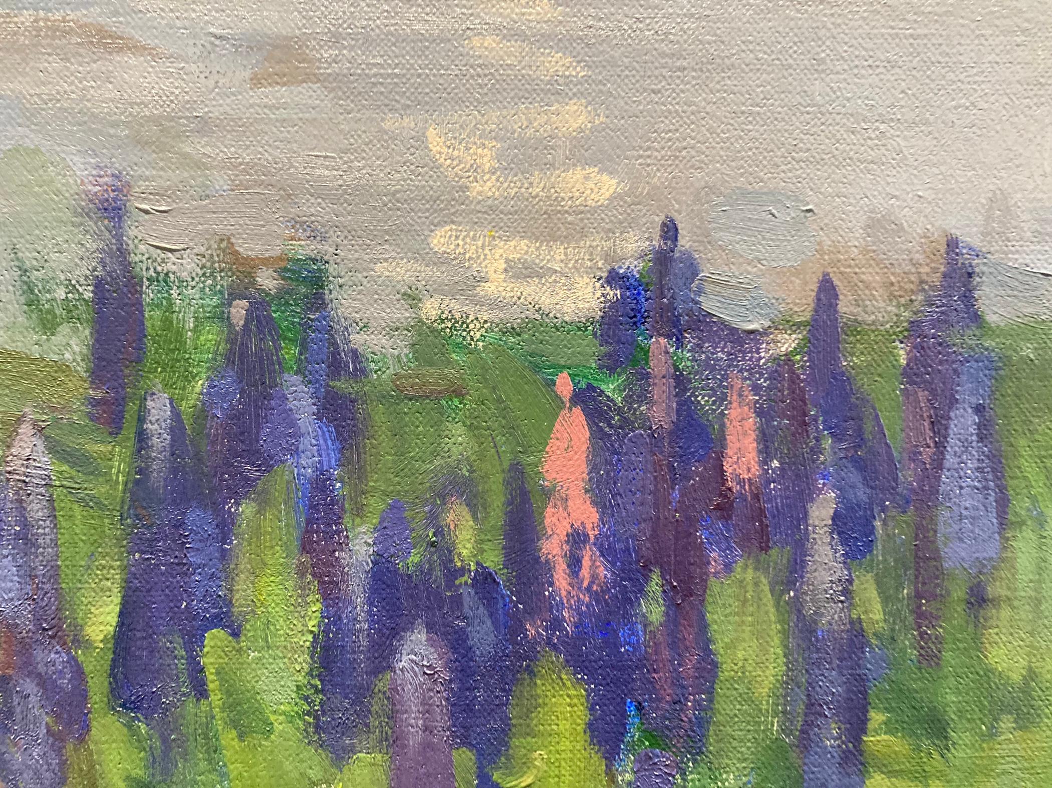 Lupines - Impressionist Painting by Viktor Butko