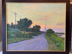 "On the Way to Ram Island" Shelter Island summer scene painted en plein air