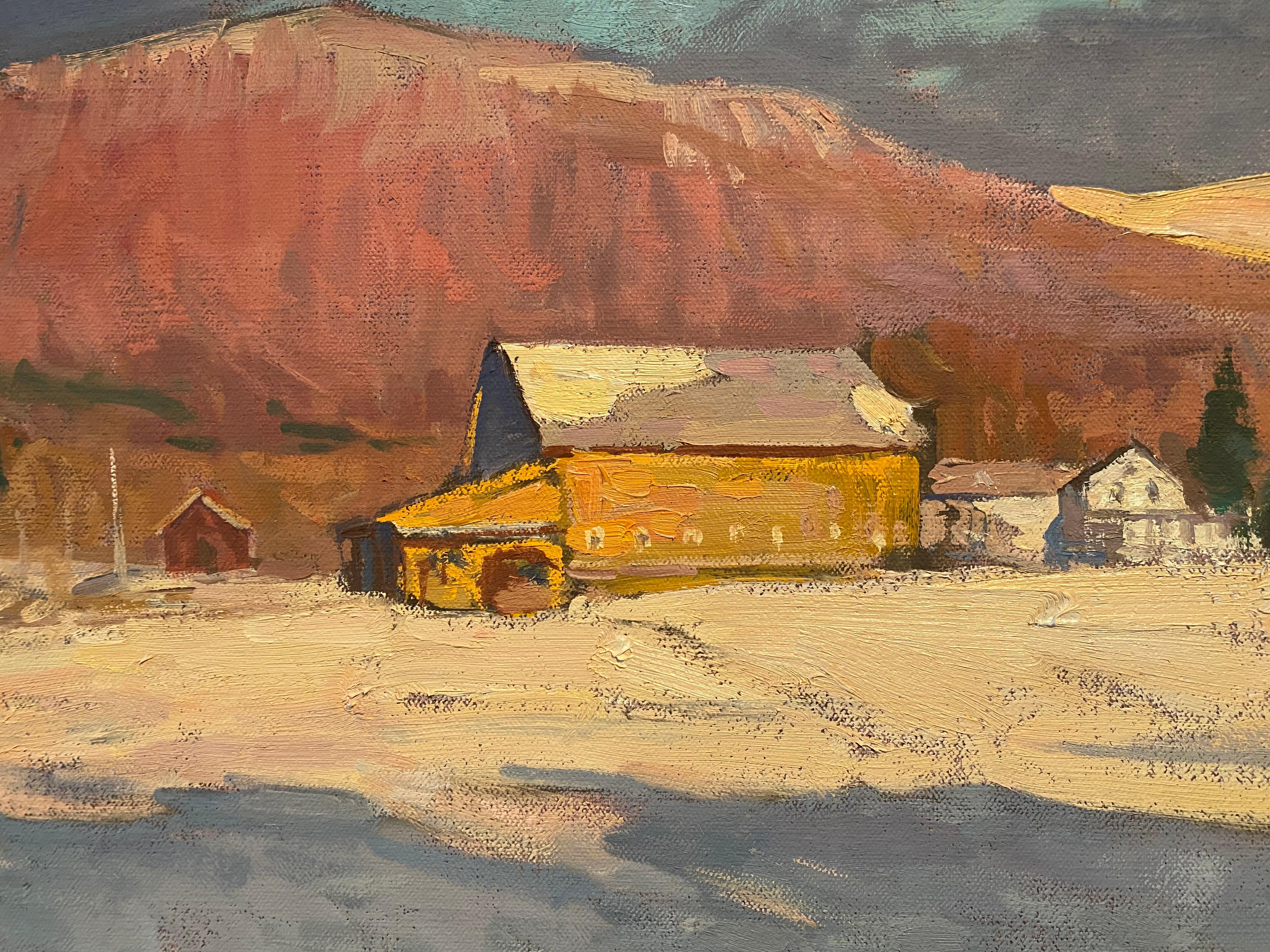 Framed dimensions: 37.5 x 45.5 inches

Painted en plein air, in Jeffersonville, Vermont, during February 2020's COVID-19 Lockdown, in preparation for his first 2-man exhibition with the Grenning Gallery, 