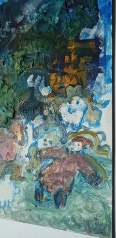Constant Friends of the Sleeper, Impressionist Abstract Painting