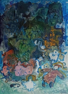 Constant Friends of the Sleeper, Impressionist Abstract Painting