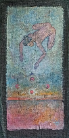 Forced Changes, Surrealist Figurative Scene Painting, Oil on Linen, 2024