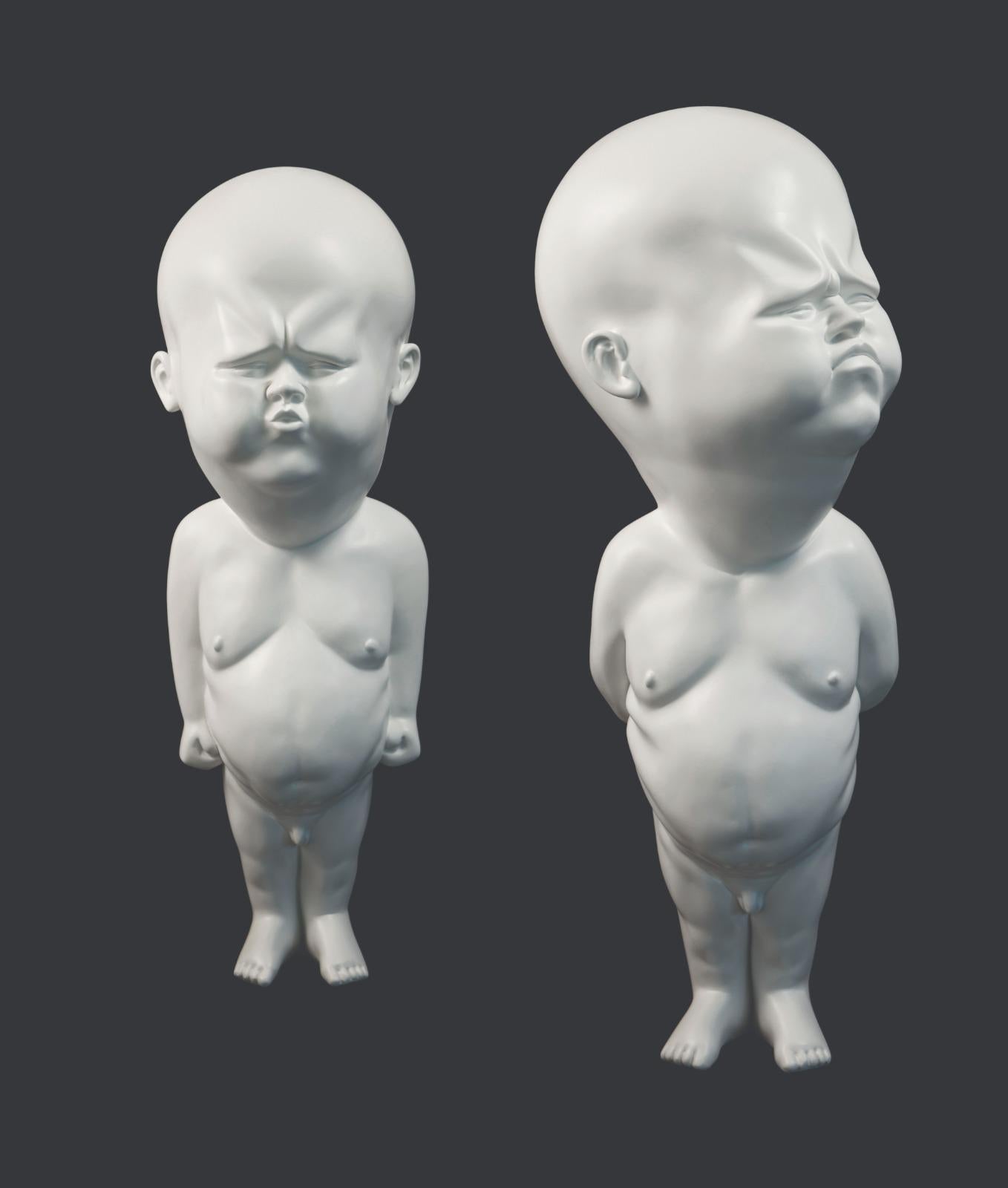 Figurative Sculpture Viktor Freso - Duo Niemand et Soldat