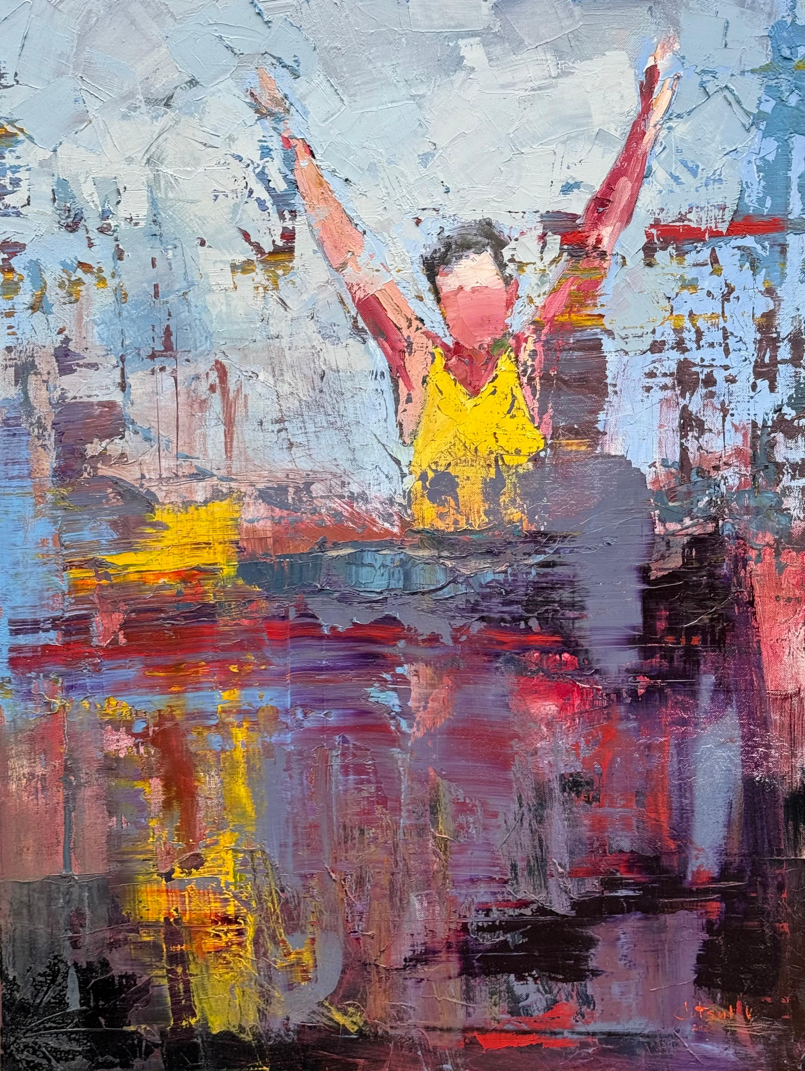 Viktor Gutsul Abstract Painting – „Ein geisterhafter Sieg“