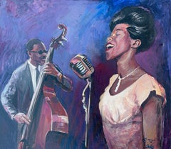Jazz, Figurative Portrait Painting, Acrylic on Canvas, 2021
