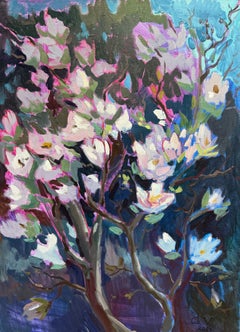 Magnolia, Natura morta, Olio su tela, 2021
