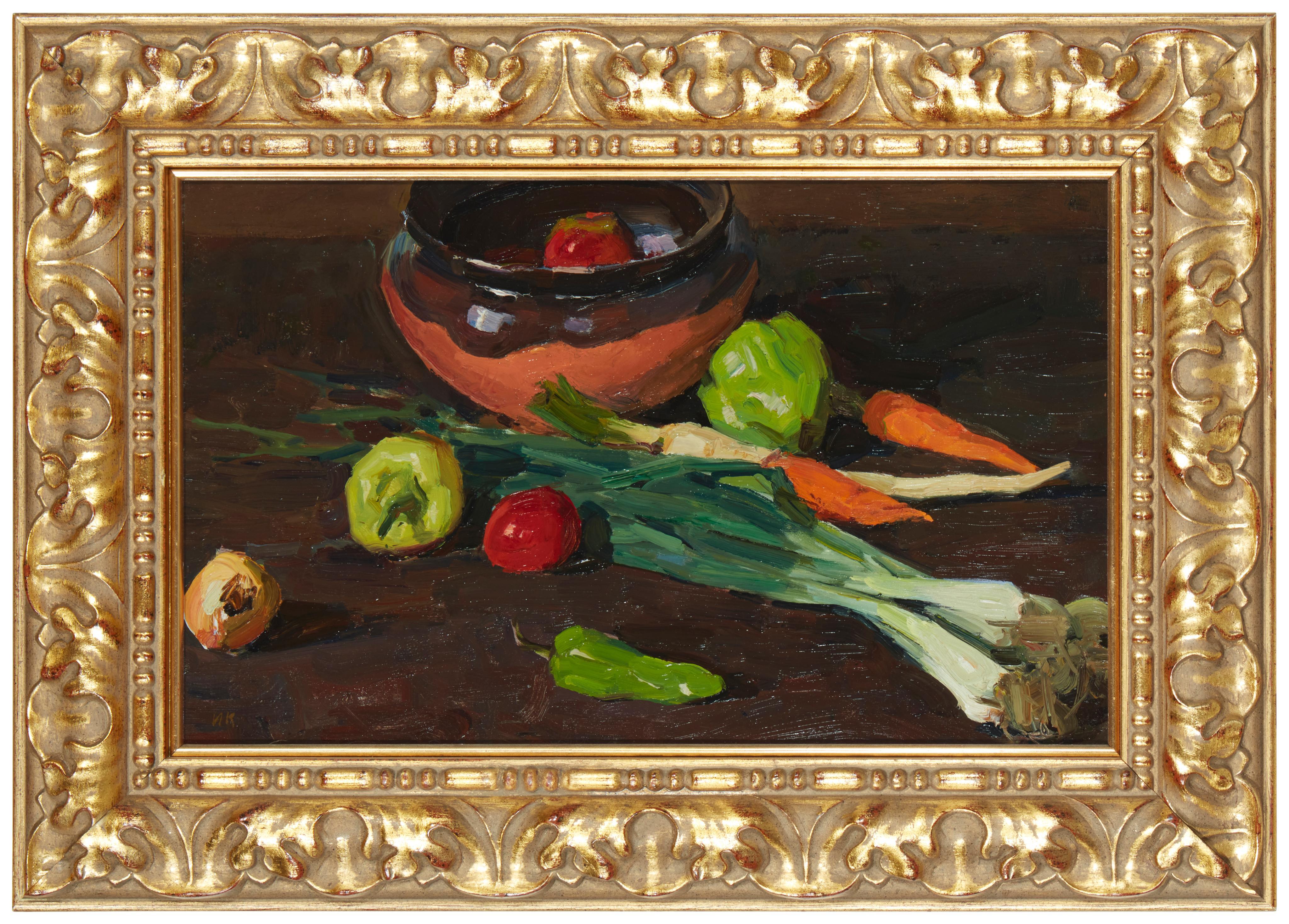Viktor Ivanovich Kalashnikov 'Still Life with Radishes and Onions' Painting