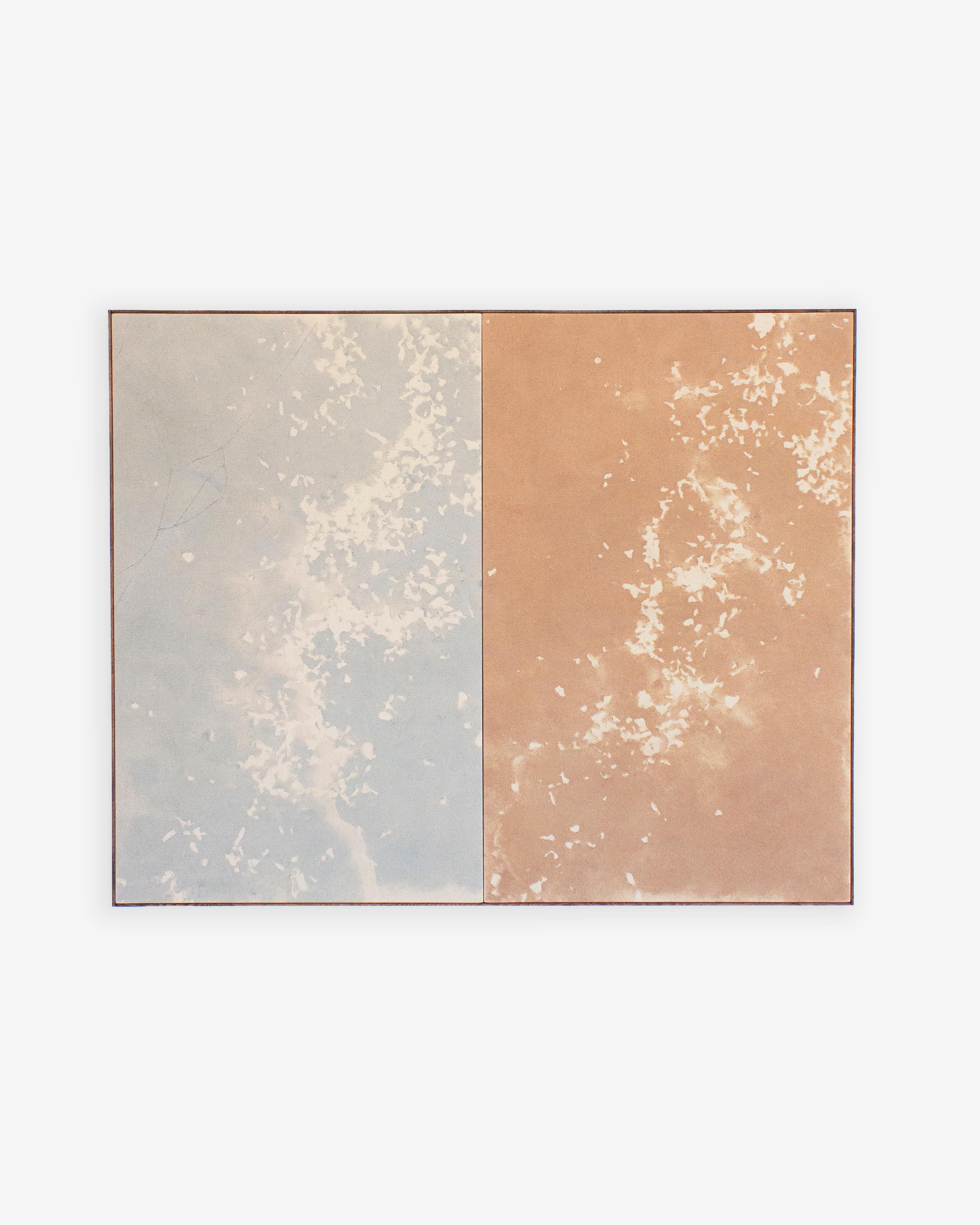 Viktor Kobylianski Diptyque abstrait en bleu et terre cuite Technique mixte sur toile en vente 3