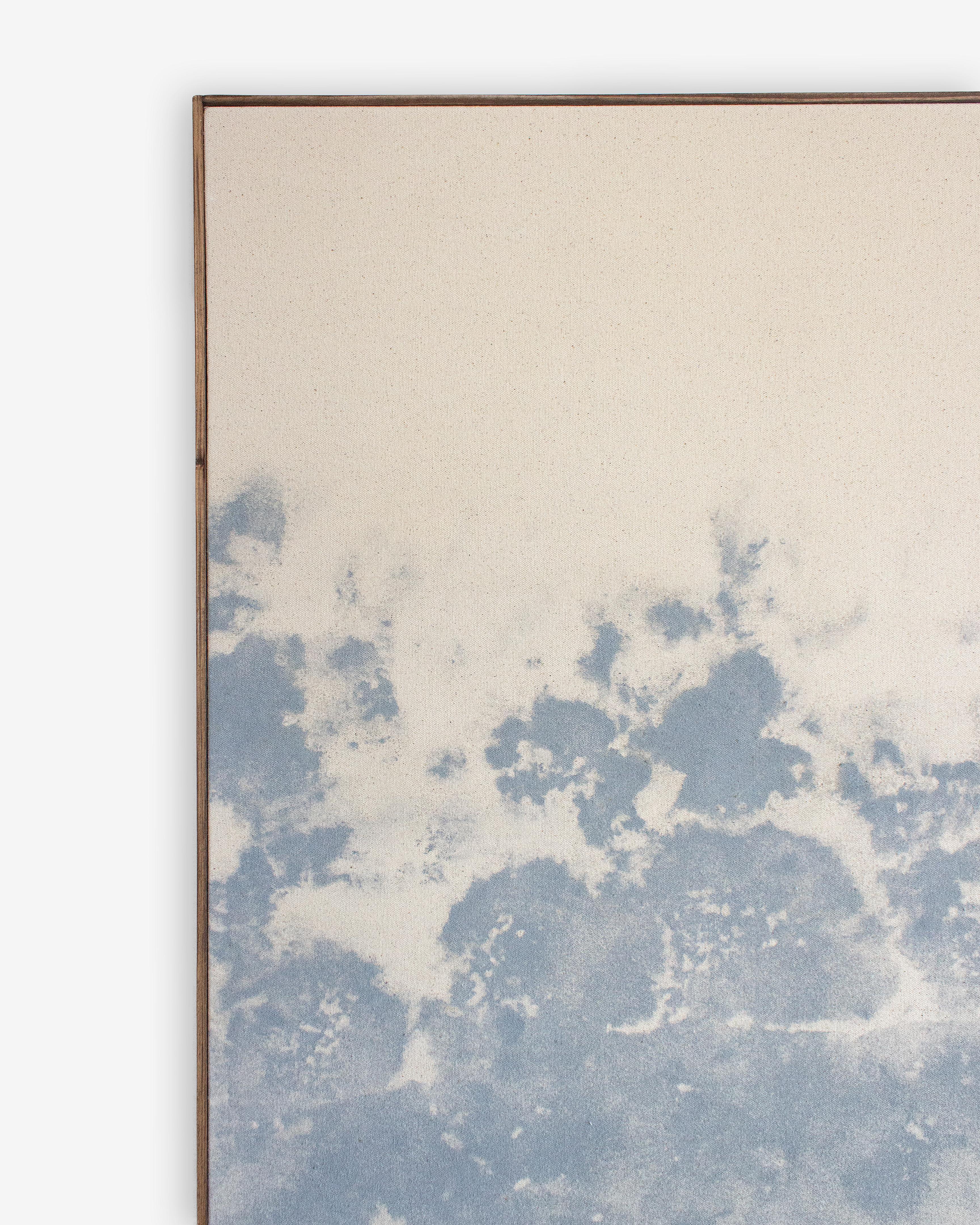 Abstract Minimalist Skyscape Painting in Neutral Tones by Viktor Kobylianski For Sale 1
