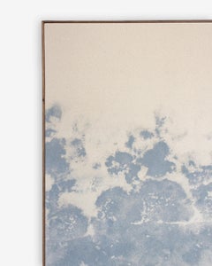 Peinture abstraite minimaliste de Viktor Kobylianski représentant un paysage aérien dans des tons neutres