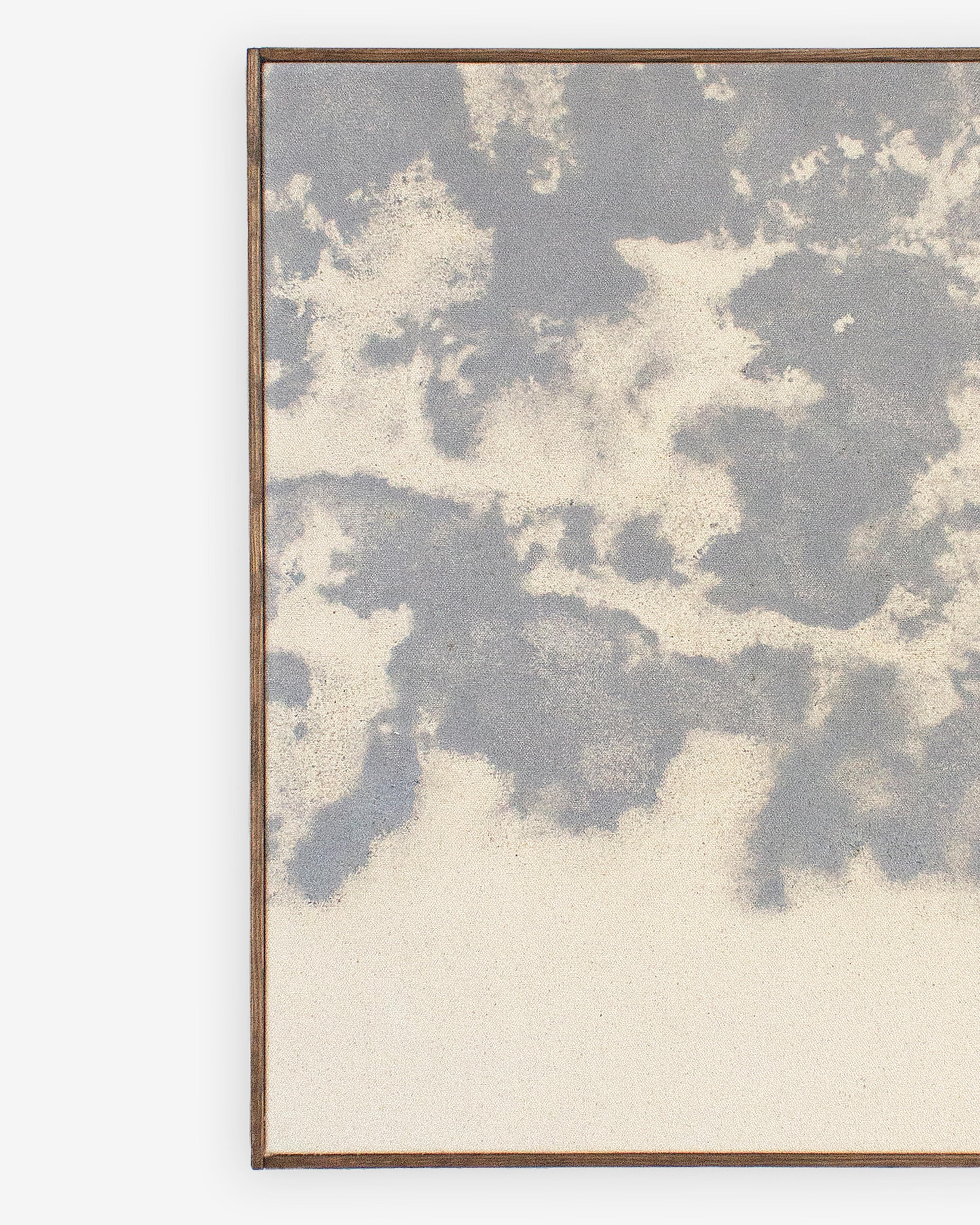 Abstract Minimalist Skyscape Painting in Neutral Tones by Viktor Kobylianski For Sale 1