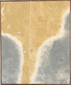 Viktor Kobylianski Abstract Composition in Ochre and Blue-Grey Mixed Media 2025