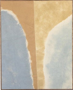 Abstract Minimalist Skyscape Painting in Neutral Tones by Viktor Kobylianski