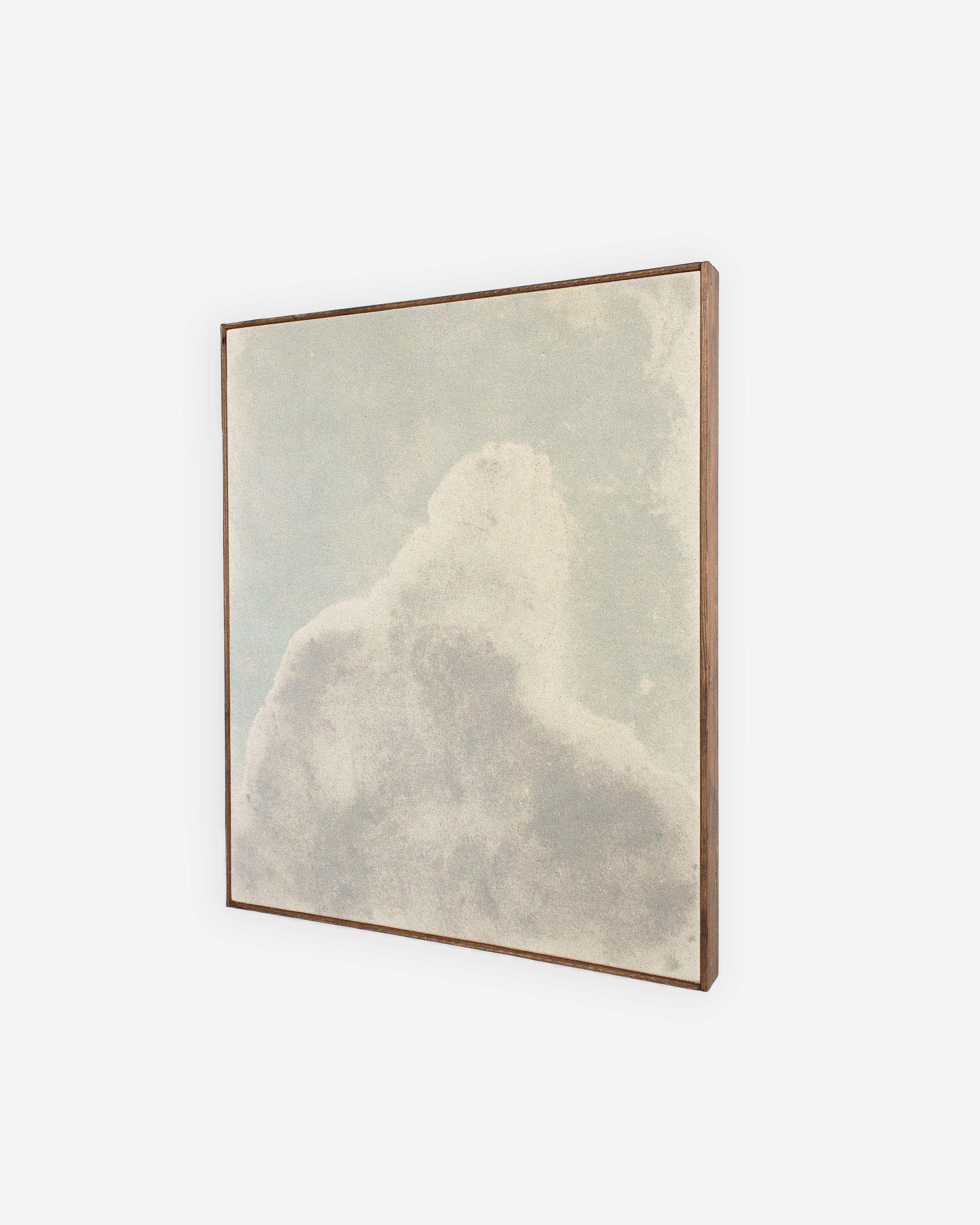 Abstract Minimalist Skyscape Painting in Neutral Tones by Viktor Kobylianski For Sale 2